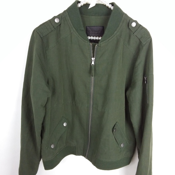 Paige Jacket Olive Green Military Jacket - Picture 1 of 7